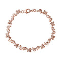 D'Joy Uncut Natural Pink Diamond 0.25 ctw Butterfly Bracelet in 18K Vermeil Rose Gold Over Sterling Silver (7.25 In) - Sticky add to cart bar