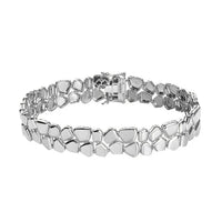 950 Palladium Organic Pebble Double-Row Bracelet (7.00 In) (14.60 g)