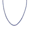 D'Joy Tanzanite Floral Vine Necklace in Rhodium Over Sterling Silver 18.85 ctw  (18 Inches) - Sticky add to cart bar