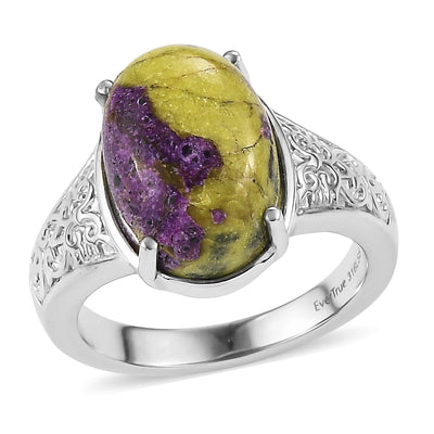 EverTrue Tasmanian Stichtite Solitaire Ring in Stainless Steel (Size 10.0) 6.90 ctw - Product card gallery slide 1 (10178258895161)
