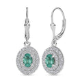 D'Joy Premium Tanzanite and Diamond 1.50 ctw Earrings in Rhodium Over Sterling Silver - Sticky add to cart bar