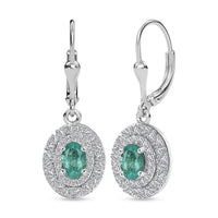 D'Joy Premium Tanzanite and Diamond 1.50 ctw Earrings in Rhodium Over Sterling Silver