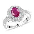 D'Joy Tanzanite, Diamond (0.50 cts) Ring in Rhodium Over Sterling Silver (Size 10.0) 1.70 ctw - Sticky add to cart bar