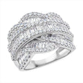Luxuriant Lab Grown Diamond G-H SI 3.00 ctw Ring in Rhodium Over Sterling Silver - Sticky add to cart bar