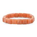 Green Aventurine 125.00 ctw Square Block Stretch Bracelet - Sticky add to cart bar