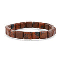 Green Aventurine 125.00 ctw Square Block Stretch Bracelet - Sticky add to cart bar