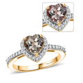 D'Joy AAA Turkizite and Moissanite 1.85 ctw Ring in 18K Vermeil Yellow Gold Over Sterling Silver - Sticky add to cart bar