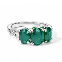 EverTrue Verde Onyx 2.50 ctw 3 Stone Ring in Platinum Bond (Size 10.0)
