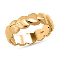 Heart Ring in 24K Yellow Gold (Size 6.0) 1.10 Grams