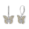 Luxuriant Lab Grown Yellow Diamond (IR) and Lab Grown Diamond VS 0.50 ctw Earrings in Rhodium Over Sterling Silver - Sticky add to cart bar