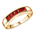 D'Joy Crimson Fire Opal Band Ring in 18K Vermeil YG Over Sterling Silver (Size 10.0) 0.50 ctw - Sticky add to cart bar