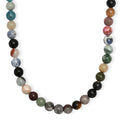 Multi Gemstone 230.00 ctw Beaded Necklace in Platinum Bond (20 Inches) - Sticky add to cart bar