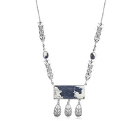 D'Joy Passport to Israel Artisan Crafted White Buffalo 27.50 ctw Necklace in Sterling Silver 18 Inches
