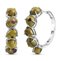 EverTrue Tasmanian Stichtite 21.25 ctw Multi Shapes Mystic Earth Link Earrings in Platinum Bond - Sticky add to cart bar