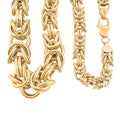 Graduating Byzantine Chain Necklace in 10K Yellow Gold 37.5 Grams 18 Inches - Sticky add to cart bar