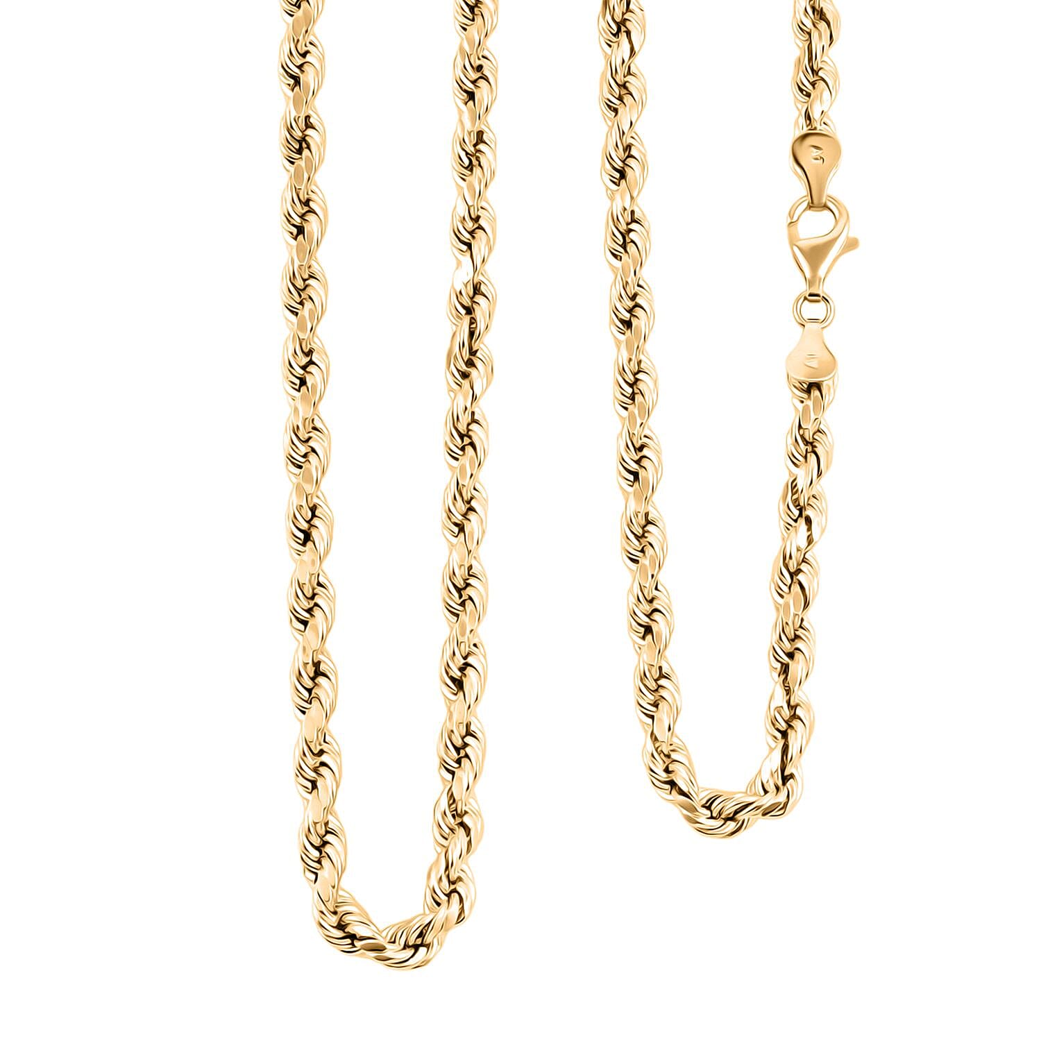 5.5mm Rope Necklace in 10K Yellow Gold 13.10 Grams 26 Inches