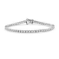 D'Joy Moissanite 4.90 ctw Bracelet in 18K Vermeil Yellow Gold Over Sterling Silver (6.50 In)