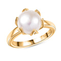 EverTrue White Freshwater Pearl Ring in 18K YG Plated (Size 10.0) - Sticky add to cart bar