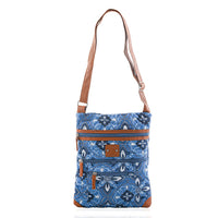 Stone Mountain Denim Baroque Quilted Cotton Crossbody Bag