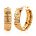 Omega Chain Hoop Earrings in ION Plated RG Stainless Steel - Sticky add to cart bar