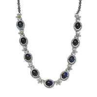 EverTrue AAA Malagasy Labradorite, Hebei Peridot Floral Necklace in Platinum Bond 23.10 ctw (18 Inches)