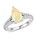 Luxuriant Lab Grown Yellow and White Diamond VS1 2.43 ctw Ring in 14K White Gold (Size 10.0) 4.13 Grams - Sticky add to cart bar