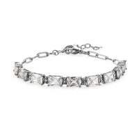 EverTrue Simulated Blue Diamond Bracelet in Stainless Steel (6.50 In) 12.65 ctw