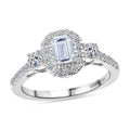 TLV Luxuriant Lab Grown Diamond (G-H, SI) Ring in Rhodium Over Sterling Silver (Size 10.0) 1.10 ctw - Sticky add to cart bar