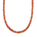 Certified & Appraised Luxoro AAA Songea Sapphire 46.00 ctw Beaded Necklace in 10K Yellow Gold (18 Inches) - Sticky add to cart bar