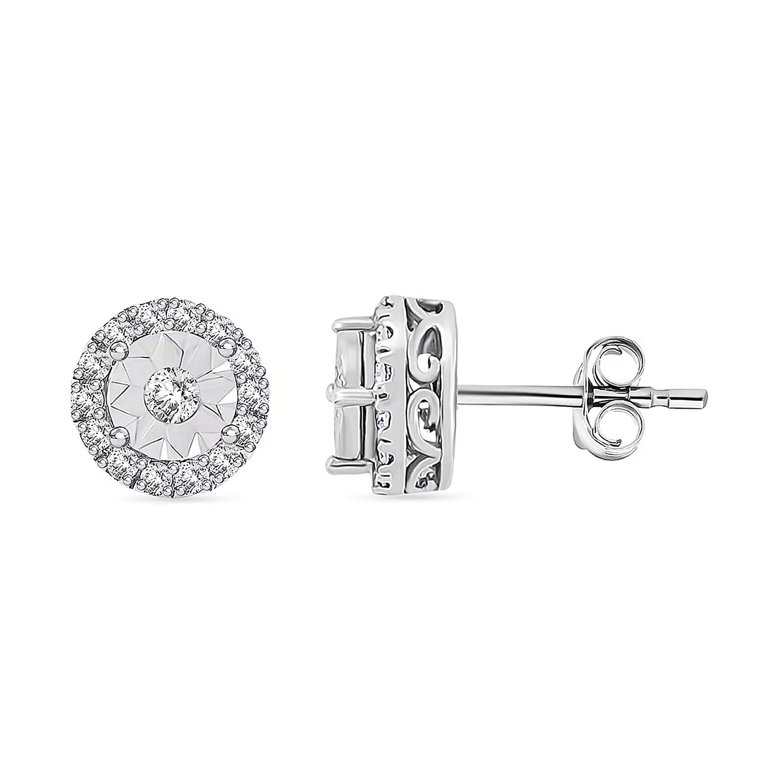 Luxuriant Lab Grown Diamond G VS 0.34 ctw Earrings in 10K White Gold