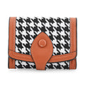 Houndstooth Pattern Faux Leather Wallet - Sticky add to cart bar
