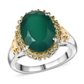 EverTrue Verde Onyx, Hebei Peridot Ring 18K YG Plated and Platinum Bond (Size 10.0) 5.50 ctw - Sticky add to cart bar
