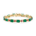 EverTrue Verde Onyx, Synthetic Ruby Bracelet in 18K YG Plated (7.25 In) 19.20 ctw - Sticky add to cart bar