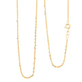 Italian 1.4mm Rock Chain Necklace in 14K YG Over Sterling Silver 2.24 Grams 20 Inches - Sticky add to cart bar