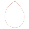 Italian 1.25mm Spring Omega Chain Necklace in 14K Rose Gold Over Sterling Silver 6.60 Grams 20 Inches - Sticky add to cart bar