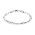Italian Diamond Cut ICE Round Chain 2 Row Bracelet in Rhodium Over Sterling Silver (7.00 In) 5.50 Grams - Sticky add to cart bar