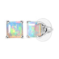 D'Joy AAA Ethiopian Welo Opal 3.10 ctw Stud Earrings in Rhodium Over Sterling Silver - Sticky add to cart bar
