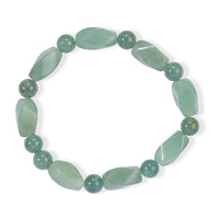 Green Aventurine 100.00 ctw Beaded Stretch Bracelet
