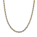 Two-tone Oval Link Chain Necklace in ION Plated YG and Stainless Steel 20-22 Inches - Sticky add to cart bar