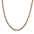Two-tone Byzantine Chain Necklace in ION Plated YG and Stainless Steel 20-22 Inches - Sticky add to cart bar
