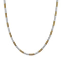 Two-tone Flat Snake Chain Necklace in ION Plated YG and Stainless Steel 20-22 Inches - Sticky add to cart bar
