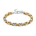 Byzantine Chain Bracelet in ION Plated YG and Stainless Steel (7.5-9.5In) - Sticky add to cart bar