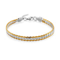 Flat Curb Chain Bracelet in ION Plated YG and Stainless Steel (7.5-9.5In) - Sticky add to cart bar