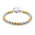 Two-tone Pop Chain Bracelet (7.5-9.5In) in ION Plated YG and Stainless Steel - Sticky add to cart bar