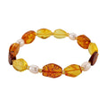 Baltic Amber and FreshWater Pearl Bracelet (7.00 In) - Sticky add to cart bar