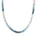 D'Joy Marropino Morganite and Mangoro Aquamarine 125.00 ctw Beaded Necklace in Rhodium Over Sterling Silver 18-20 Inches - Sticky add to cart bar