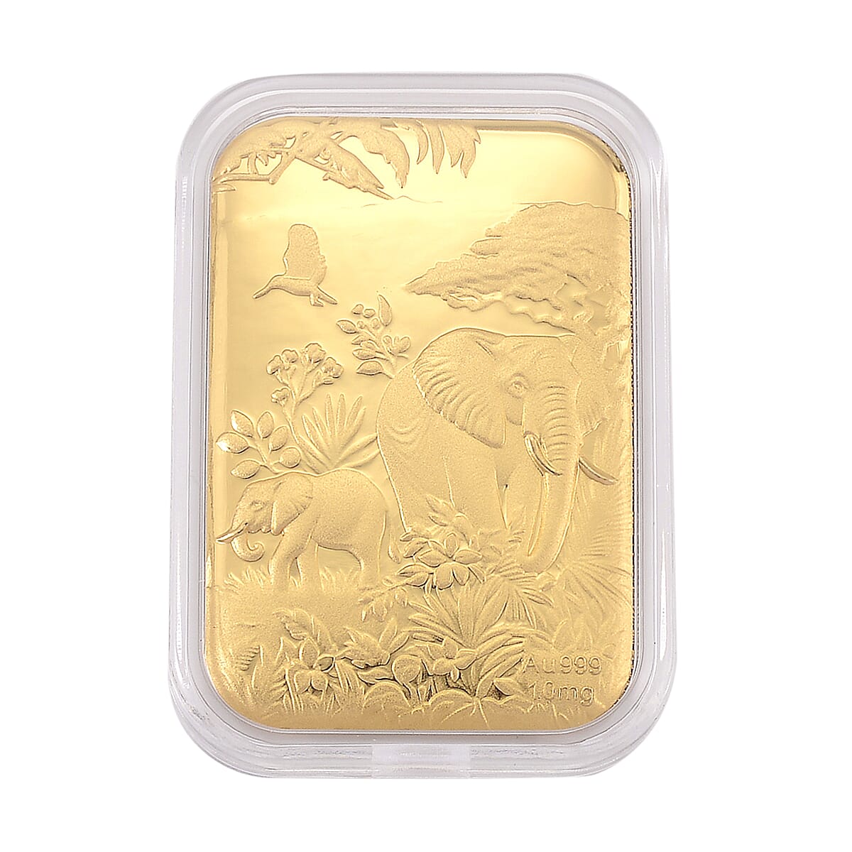 24K Golden Elephant Family Emboss Sheet 10mg (Del. in 8-10 Days)