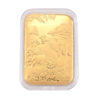 24K Golden Elephant Family Emboss Sheet 10mg (Del. in 8-10 Days)