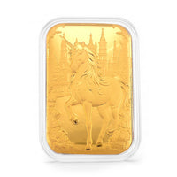 24K Yellow Gold Unicorn Embossed Sheet (31x45.5mm) 10mg
