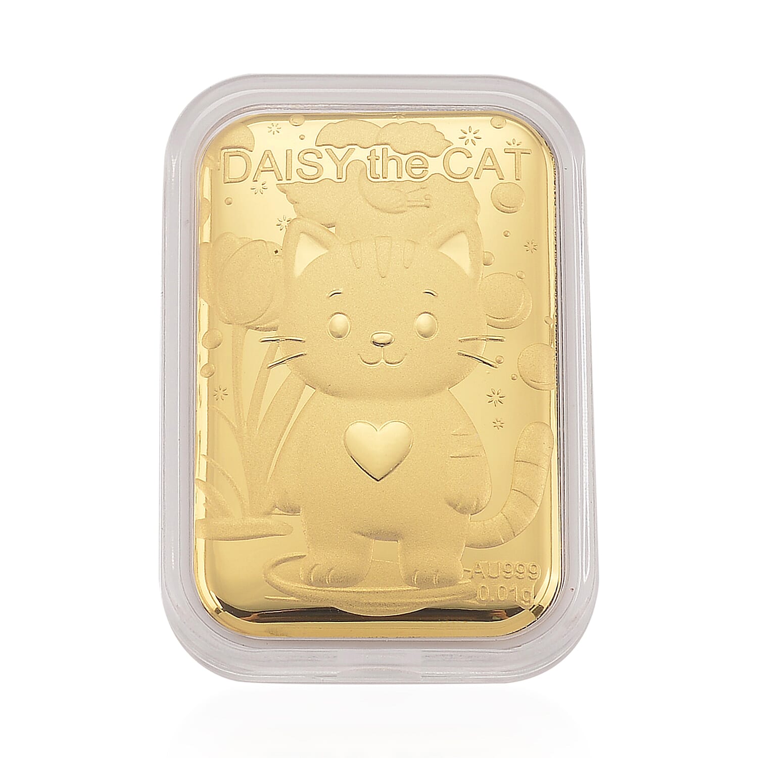 24K Yellow Golden Blossom Kitty Emboss Sheet 10mg